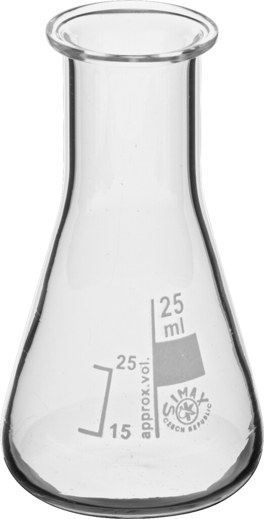 Erlenmeyerkolben, enghalsig, 25 ml