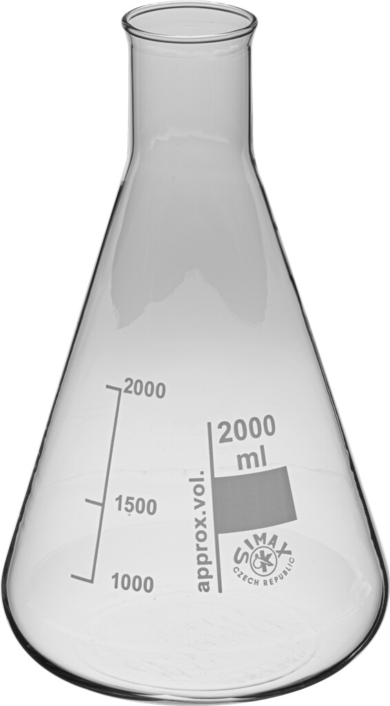 Erlenmeyerkolben, enghalsig, 2000 ml