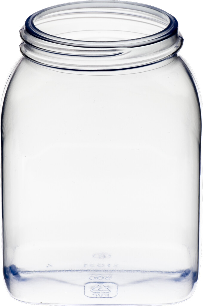 PVC-Weithalsbehälter transparent 500 ml