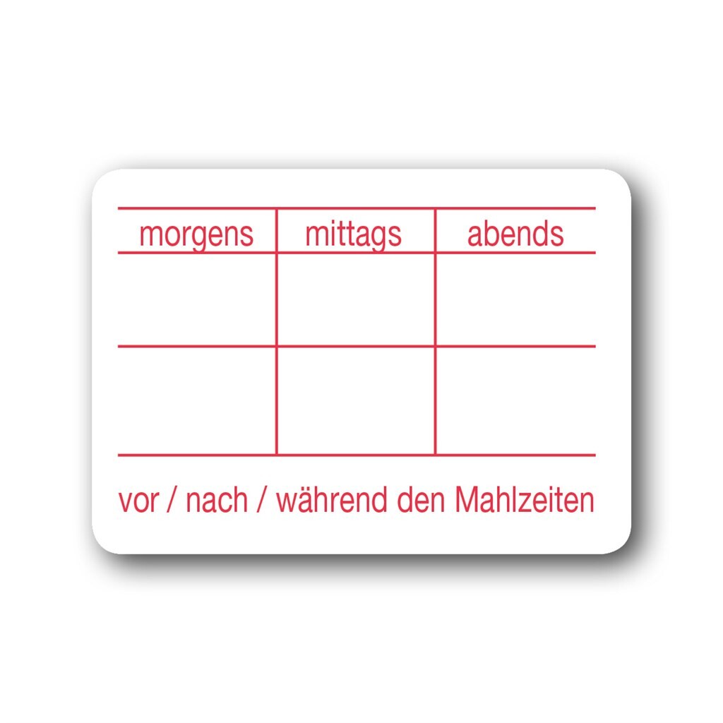 Rollenetikett 35x25 mm Dosierung