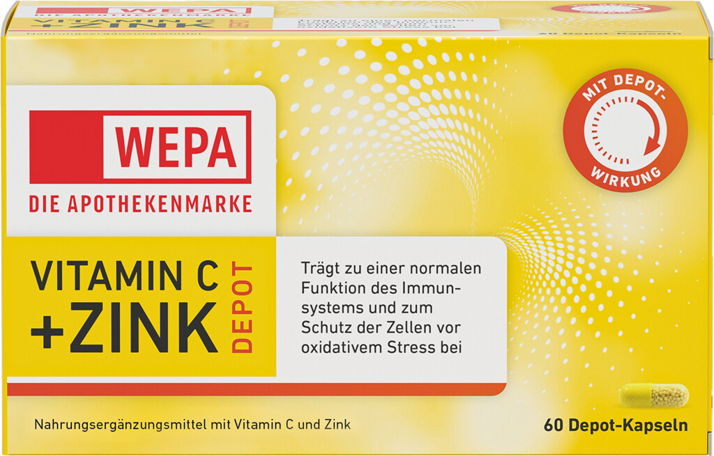 WEPA Vitamin C+Zink Kapseln, 60er Pack.