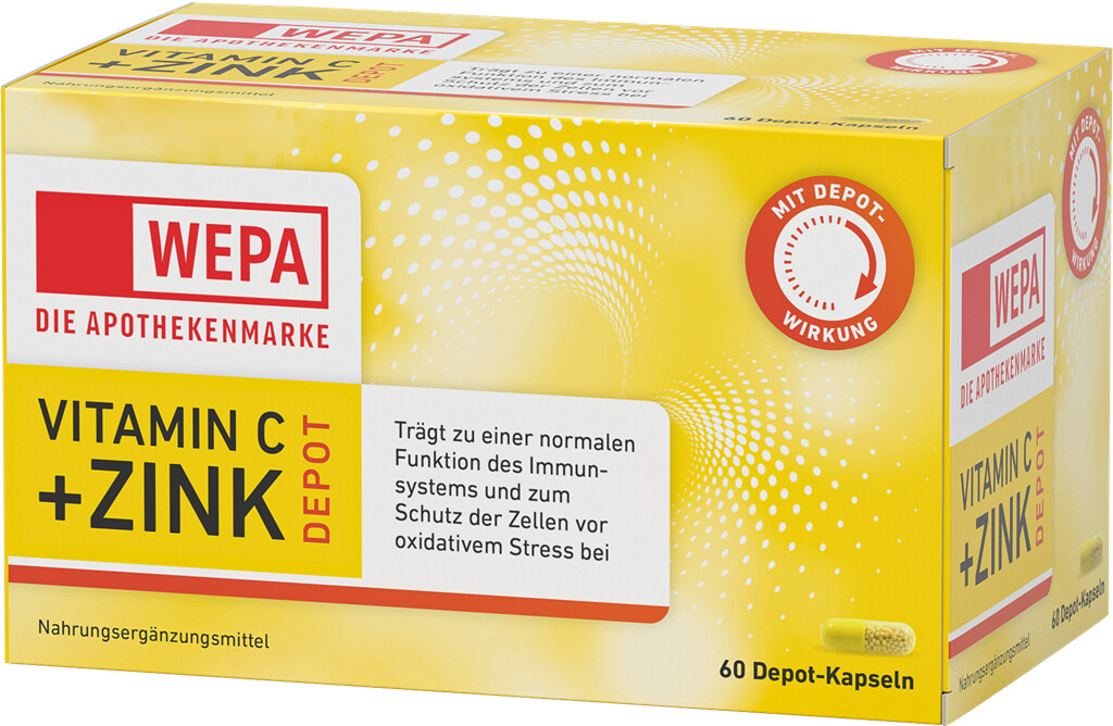 WEPA Vitamin C+Zink Kapseln, 60er Pack.