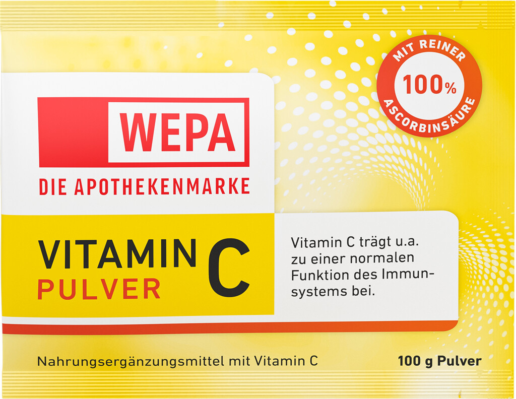 WEPA Vitamin C Pulver, 100 g Nachfüllbeutel