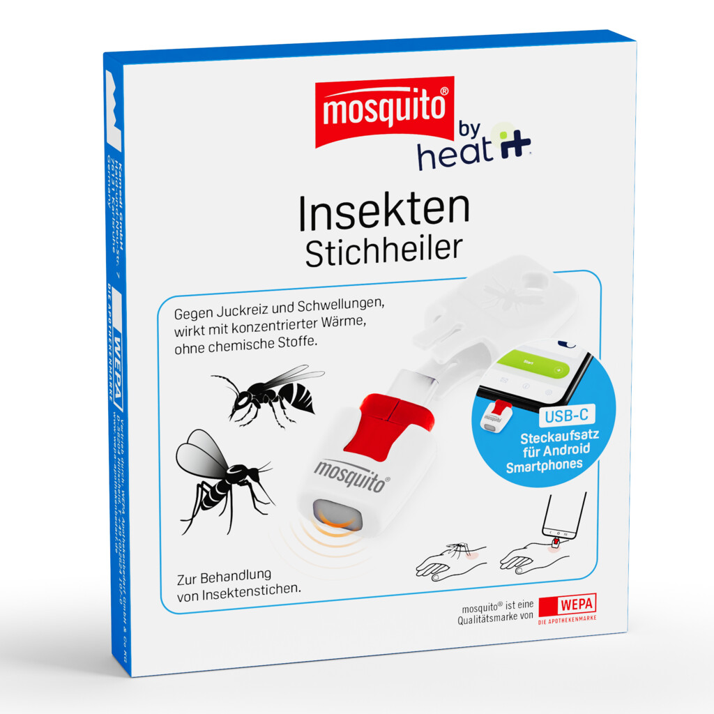 mosquito® by heat it Insekten-Stichheiler mit USB C Anschluss