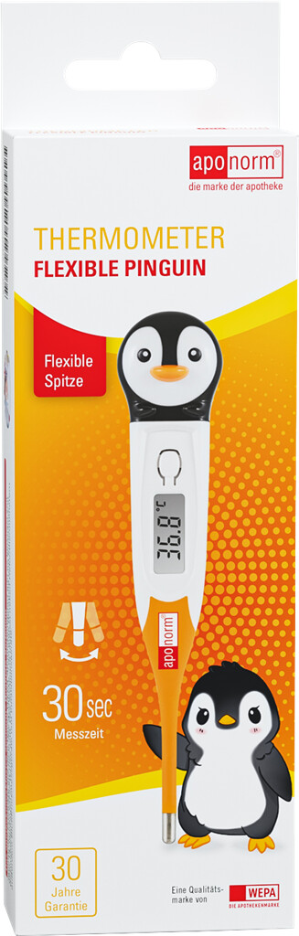 aponorm® Kinder-Stabthermometer Flexible Pinguin