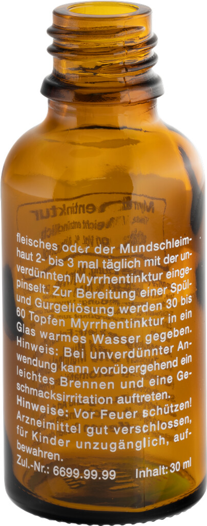 Allround Tropfflasche "Myrrhentinktur" 30 ml, Braunglas