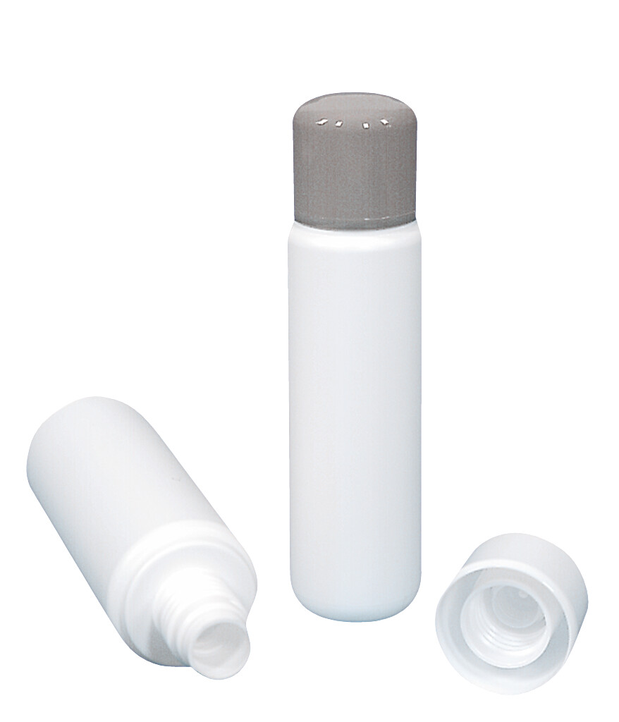 Softlineflasche HDPE/PP/LDPE grau/weiß 25 ml