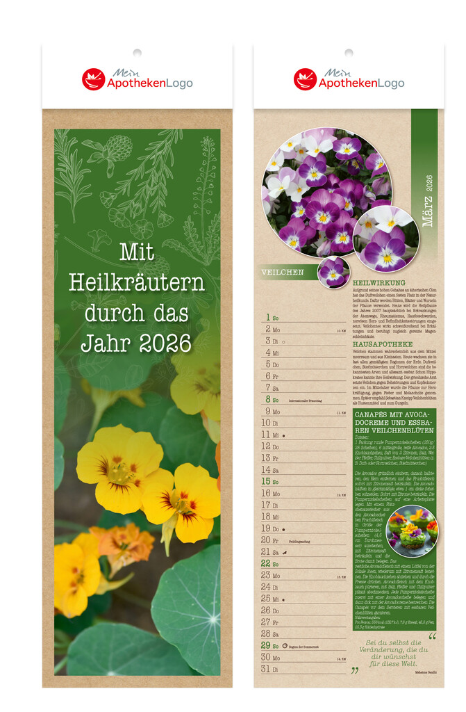 Wandkalender  Heilkräuter 14,3 x 48,5
