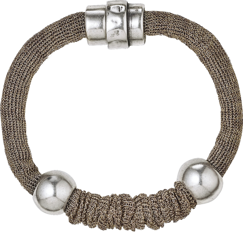 Kräuselarmband beige