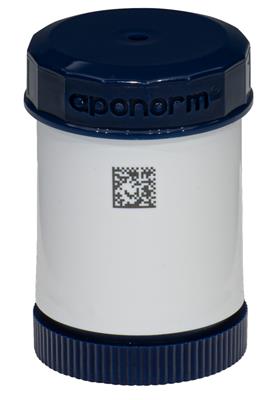 TOPITEC® Kruke (aponorm® Drehdosierkruke) 20 g/28 ml blau/weiß