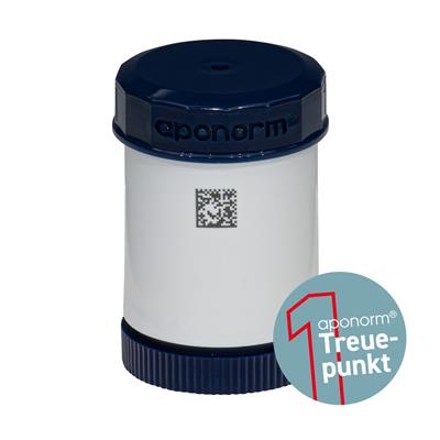 TOPITEC® Kruke (aponorm® Drehdosierkruke) 20 g/28 ml blau/weiß