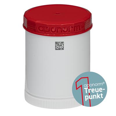 TOPITEC® Kruke (aponorm® Drehdosierkruke) 100 g/140 ml rot/weiß