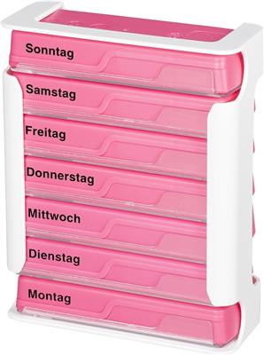 ANABOX®  7 Tage Compact pink/weiß