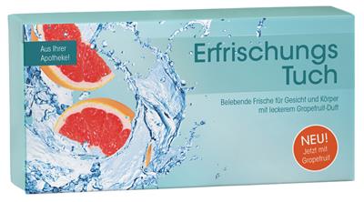 Erfrischungstuch Grapefruit, 5er Leerfaltschachtel