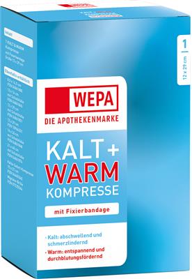 WEPA Kalt & Warm Kompresse 12 x 29 cm, mit Fixierbandage