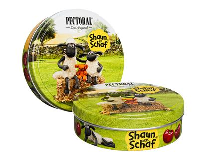 PECTORAL® Shaun das Schaf Hustenbonbon für Kinder zuckerfrei, 10 Dosen mit Motiv "Timmy"