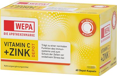 WEPA Vitamin C+Zink Kapseln, 60er Pack.