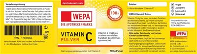 WEPA Vitamin C Pulver, 100 g Dose