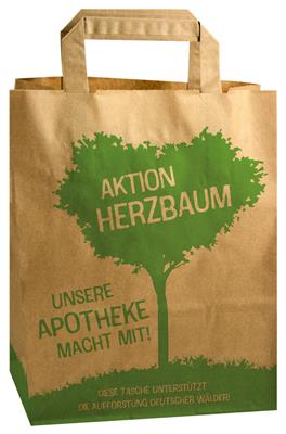 Recycling-Papier-Tragetasche, 20 l Herzbaum