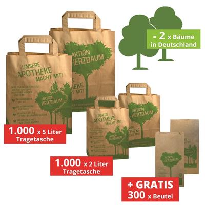 Recycling Papier-Paket Herzbaum