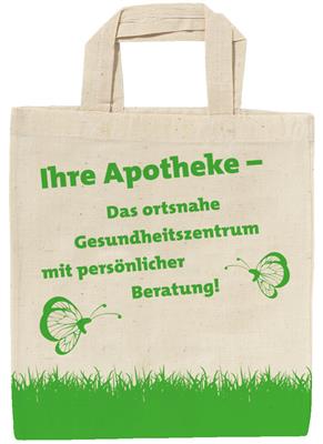 10 Liter Baumwoll-Tragetasche "Think Green"