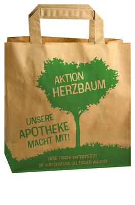 Recycling-Papiertragetasche, 40 l Herzbaum