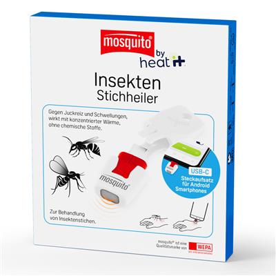 mosquito<sup>®</sup> by heat it Insekten-Stichheiler mit USB C Anschluss