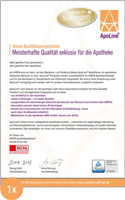 ApoLine® Qualitätsversprechen