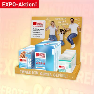 HV-Display "WEPA - Die Apothekenmarke" - Bestückungsvariante: Haut & Wundheilung