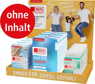 WEPA - Die Apothekenmarke HV-Display leer Bestückungsvariante "Haut & Wundheilung"