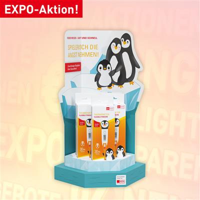 aponorm® Kinder-Stabthermometer Flexible Pinguin HV-Display "Eisscholle"