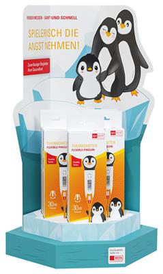 aponorm® Kinder-Stabthermometer Flexible Pinguin HV-Display "Eisscholle"