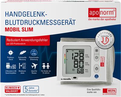 aponorm®  Mobil Slim Handgelenk-Blutdruckmessgerät