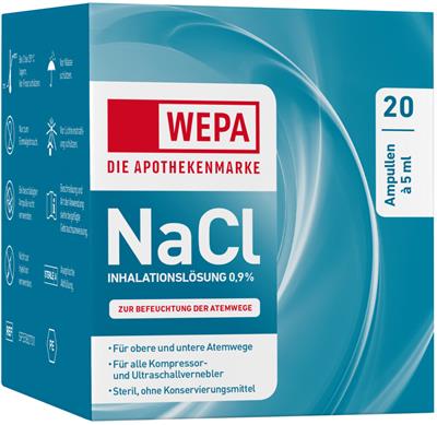 WEPA NaCl Inhalationslösung 0,9% 20 Ampullen à 5 ml