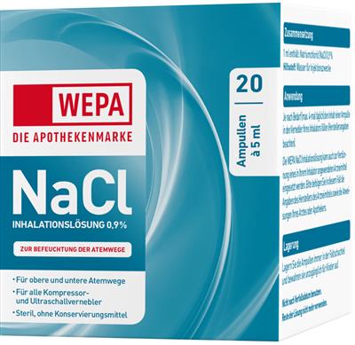 WEPA NaCl Inhalationslösung 0,9% 20 Ampullen à 5 ml