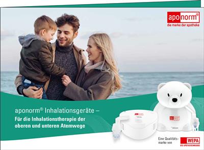 Inhalationsratgeber "Leichter atmen durch effektive Inhalation" für Kunden inkl. aponorm<sup>®</sup> Modellübersicht