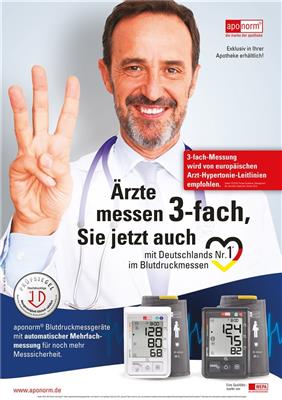 Werbeposter DIN A1 aponorm® Dreifachmessmodelle
