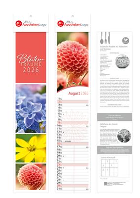 Wandkalender Blütenträume 9,5 x 48,5 
