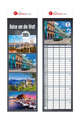 Wandkalender  Reise um die Welt 14,3 x 48,5
