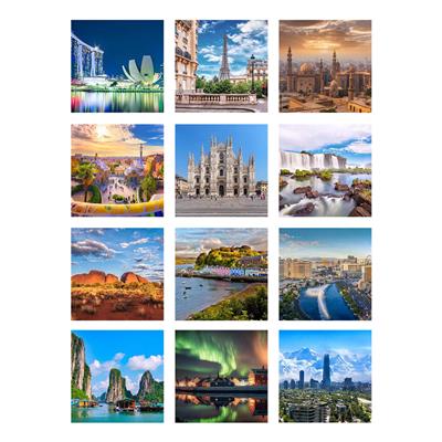 Wandkalender  Reise um die Welt 14,3 x 48,5
