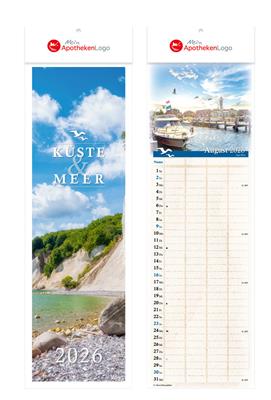 Wandkalender Küste und Meer 14,3 x 48,5