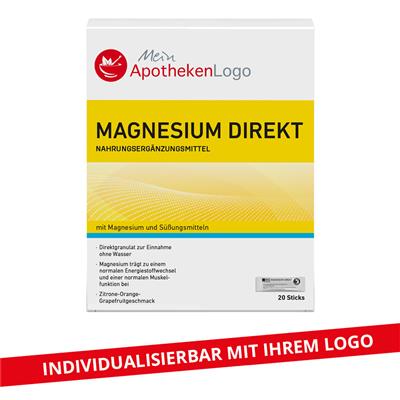 Magnesium Direkt Sticks mit Apotheken-Logo