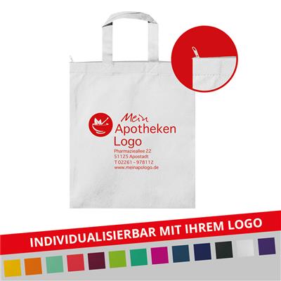 Non Woven-Tragetasche mit Reißverschluss, 10 Liter, farbig, individuell