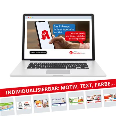 GRATIS! Digitaler E-Rezept Werbebanner Website Header, 1920 x 1080 px