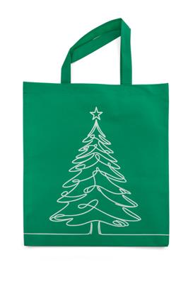 Non Woven Tasche 2 L Weihnachtsbaum grün