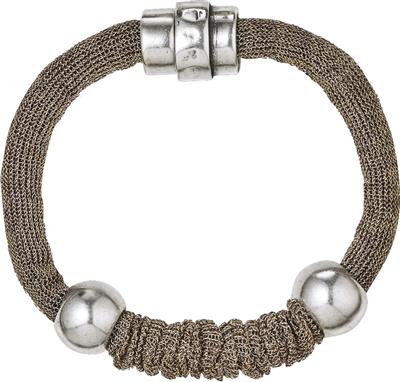 Kräuselarmband beige